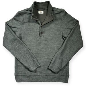 Marine Layer Men's Small Henley Style Knit Pullover‎ Green